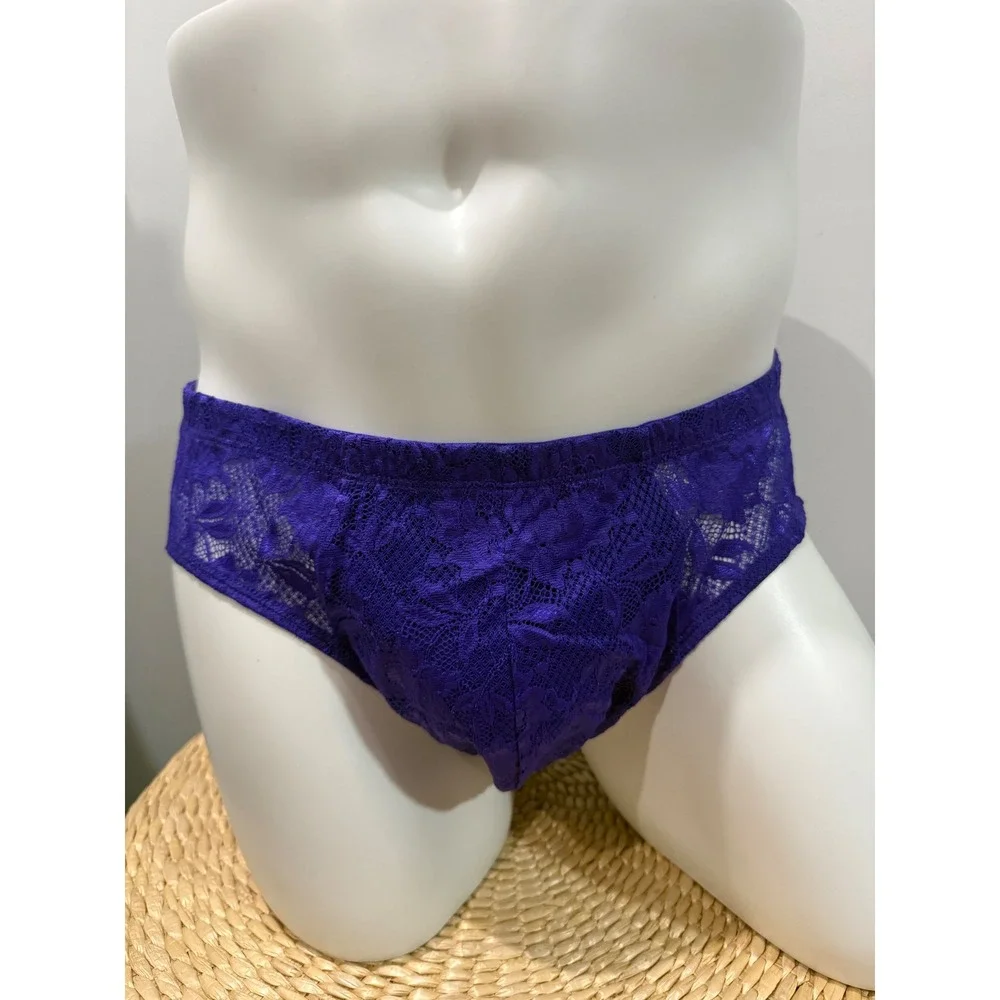 Cosabella Never Say Never Men's Comfort Micro Brief Violett Lace Underwear XL